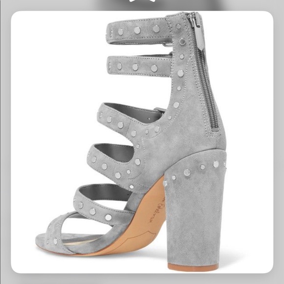 Sam Edelman grey strappy yorky stud heels 7.5 - Picture 3 of 3